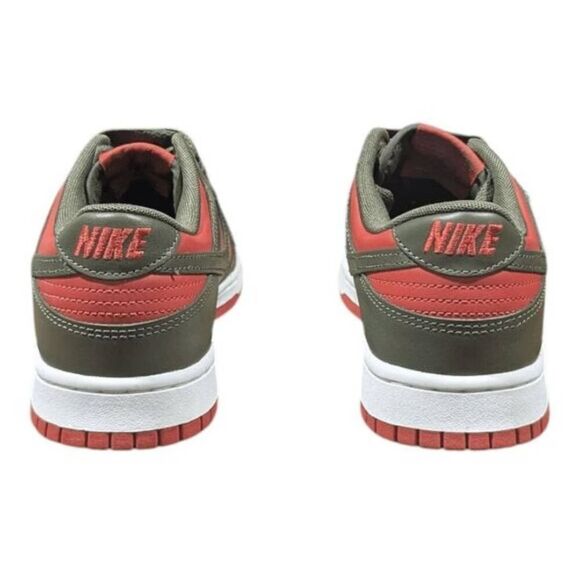 NIKE Dunk Low 'Mystic Red Cargo Khaki' Sneakers Size 9 - Picture 5 of 9